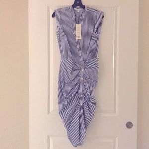 Veronica Beard Ruched Shirt Dress